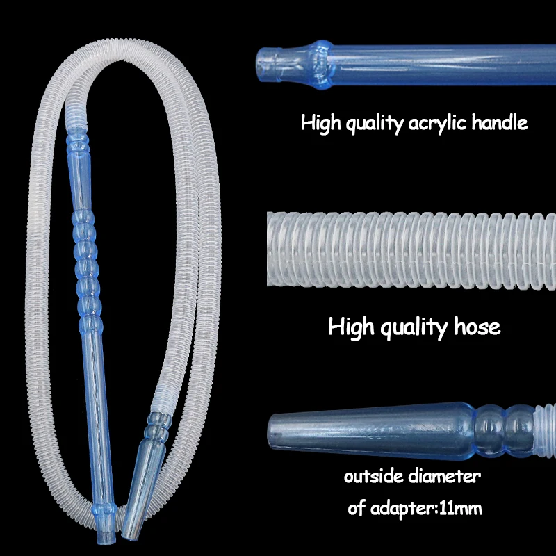 1PC Hookah Chicha Shisha Hose Plastic Connector Smoking Pipe 1.9M Long Accessories For Hookah Plastic Water Pipe Nargile Tobacco