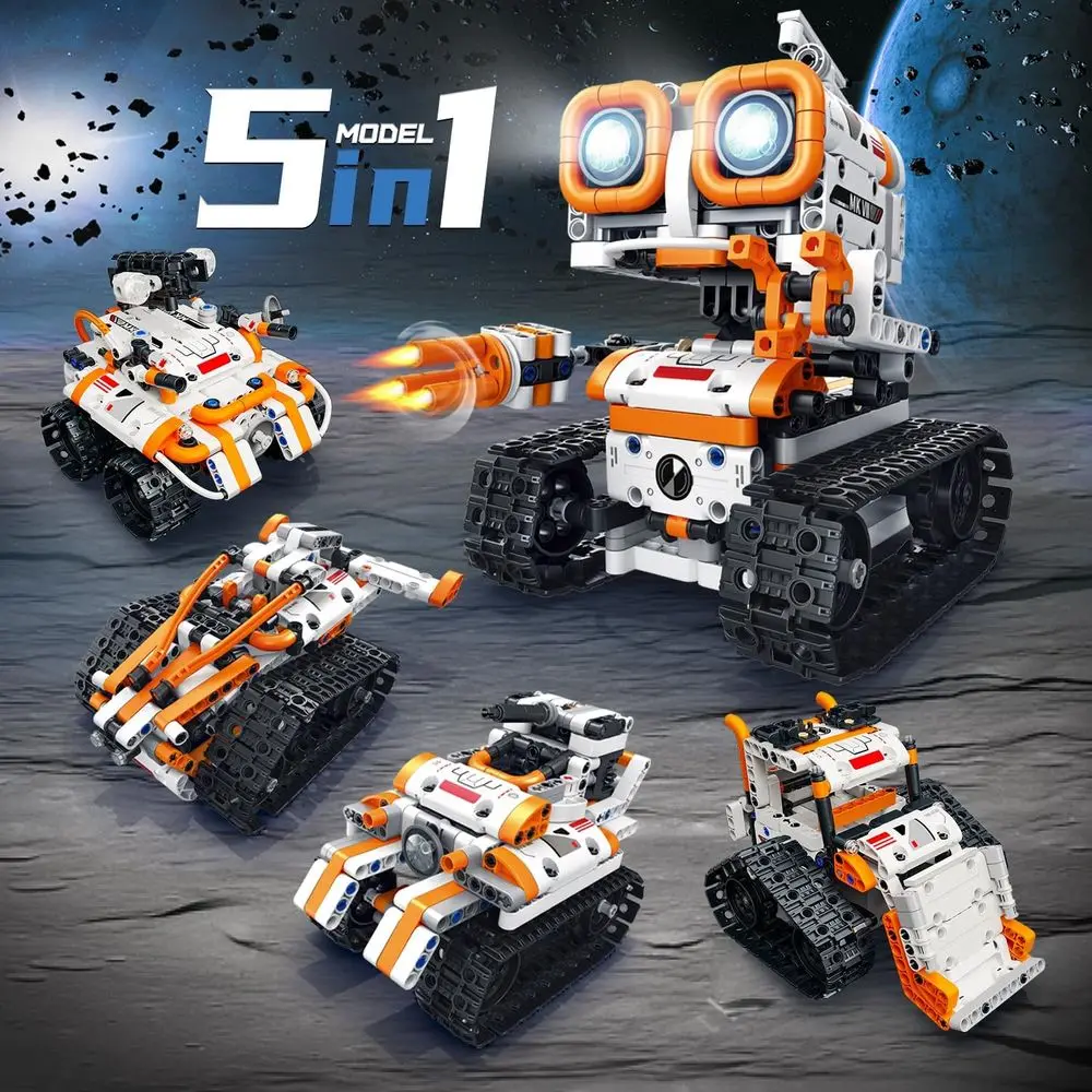 STEM Robotics Kit: 560+ Pieces, App/Remote Control, Compatible with LEGO, Coding & Programming, Ideal Gift for Boys Aged 8-14