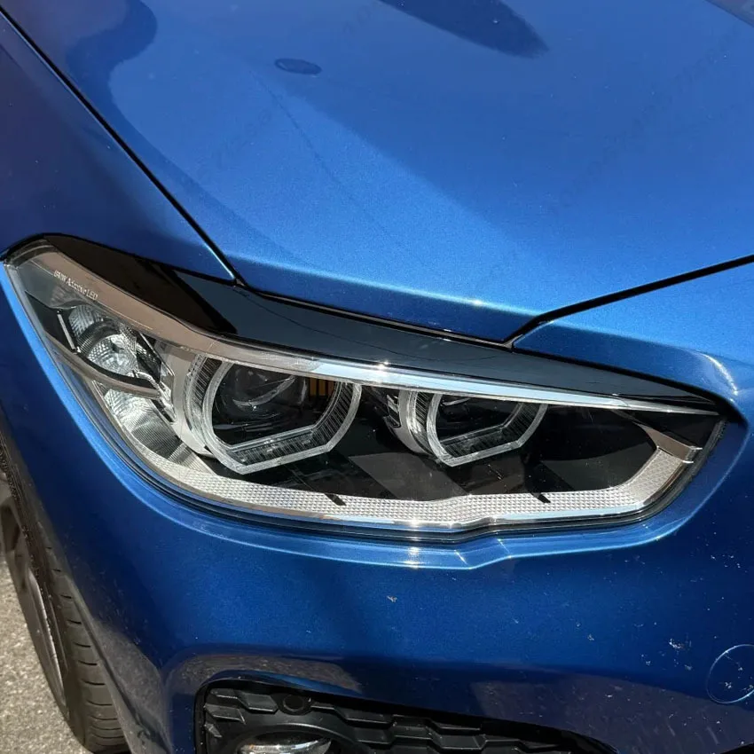 

Glossy Black Stickers For BMW 1 Series F20 F21 118i 120i 2015 2016 2017 2018 2019 2Pcs Car Front Headlight Eyebrow Eyelid Cover