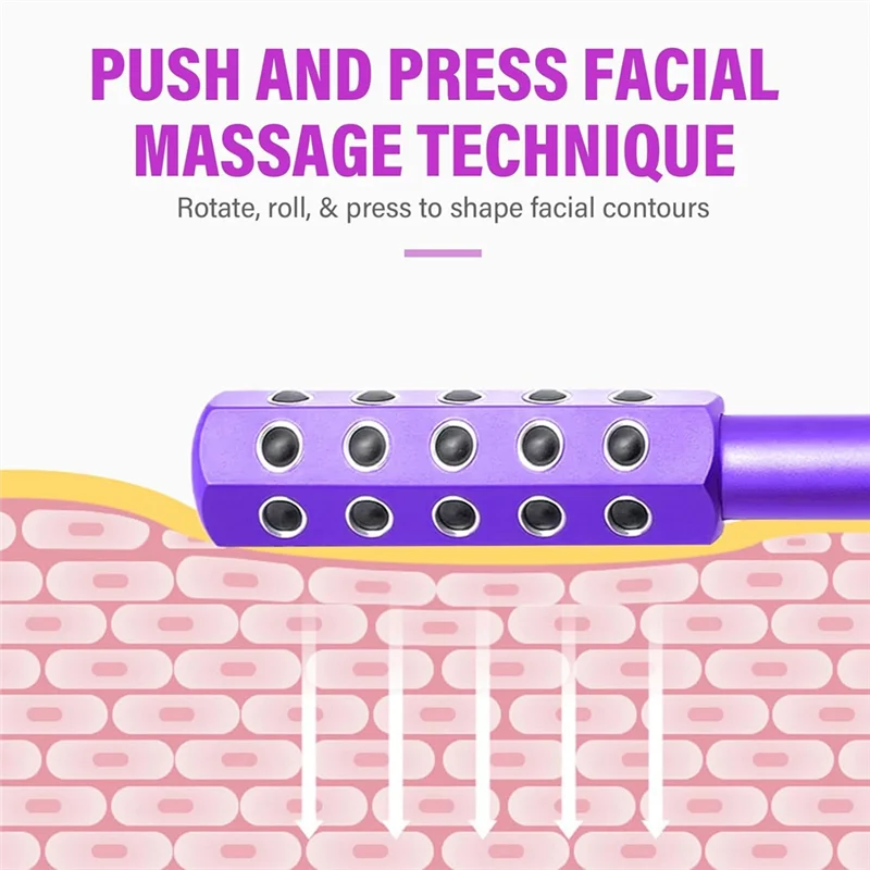 B25B 30 Germanium Stone Face Roller, Facial Massage Tool For Up Lifting, Skin Tightening And De-Puffing, Uplift Face Roller