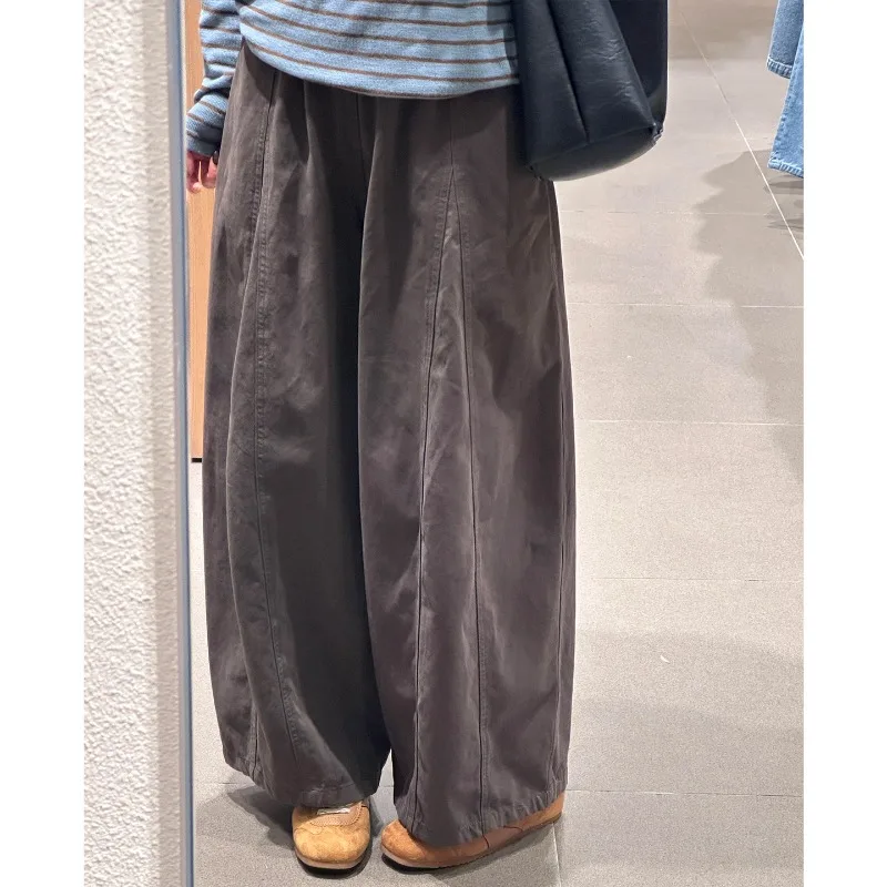 

Pants Women's Spring New Loose Tooling Casual Loose High-Waisted Wide-leg Pants Fashion Female Streetwear Trousers