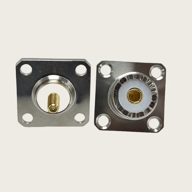 

2PCS/LOT UHF PL259 SO239 female 4-hole flange welding M4 panel mounting chassis socket connector adapter UHF-KFD-M4