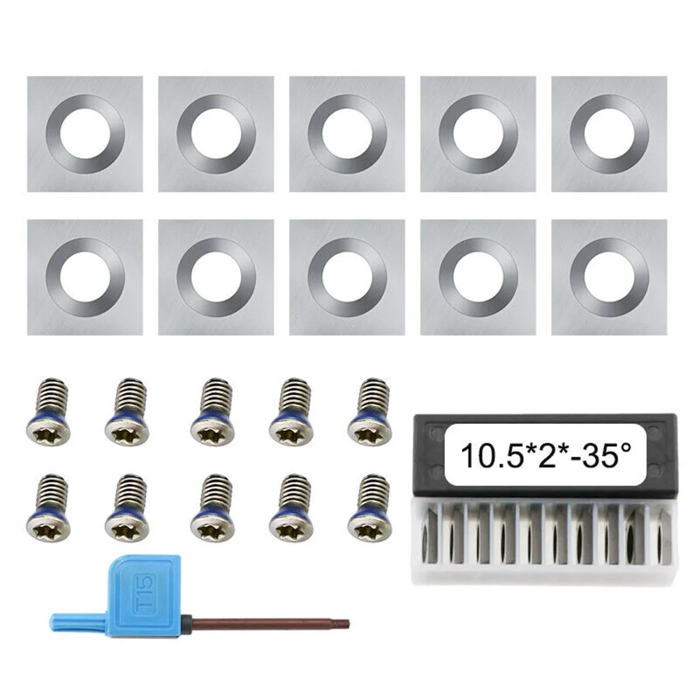 ل دوامة المسوي كربيد إدراج القاطع لأعمال النجارة 10.5 مللي متر استبدال كربيد حواف القطع 10 قطعة في العبوة #1