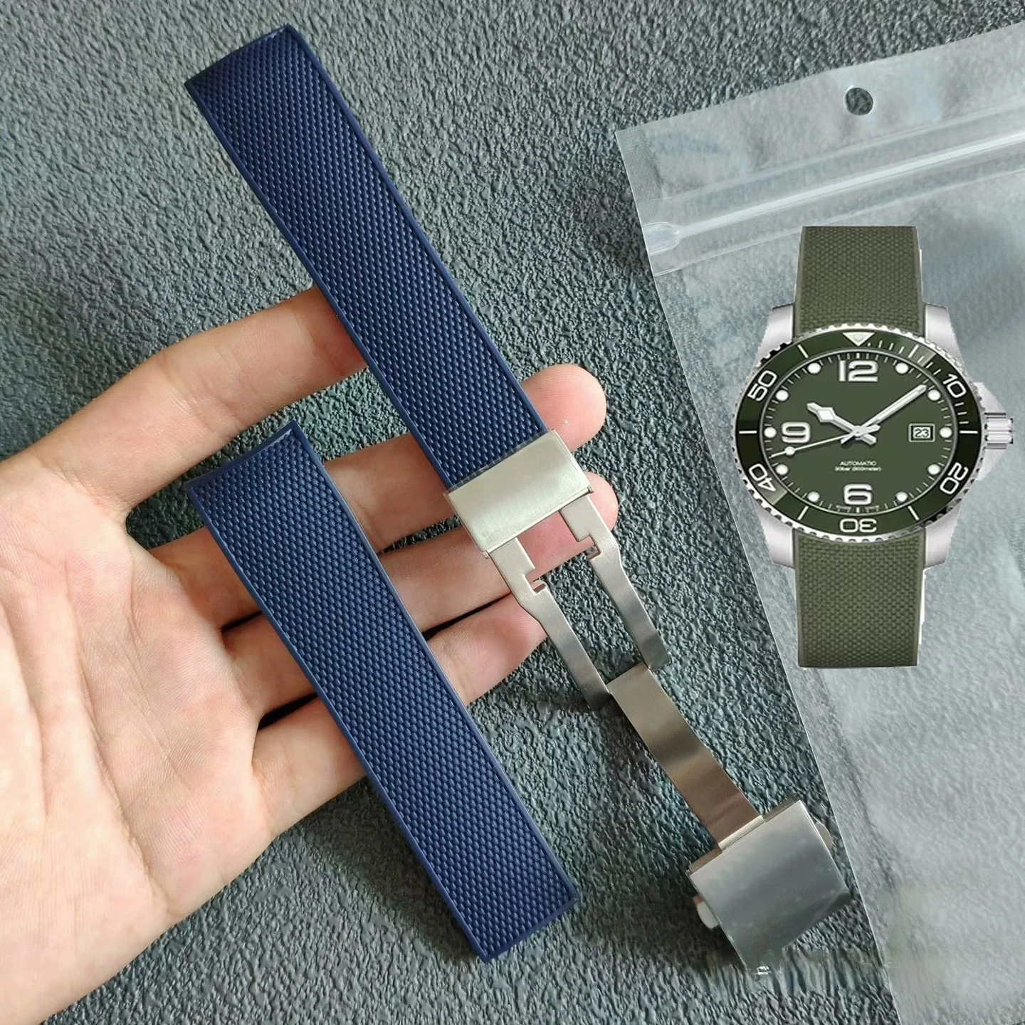 pulseira-de-relogio-de-borracha-de-silicone-de-alta-qualidade-21mm-para-longines-hydroconquest-l3-conquest-pulseira-de-relogio-esportivo-para-mergulho-preta-nova