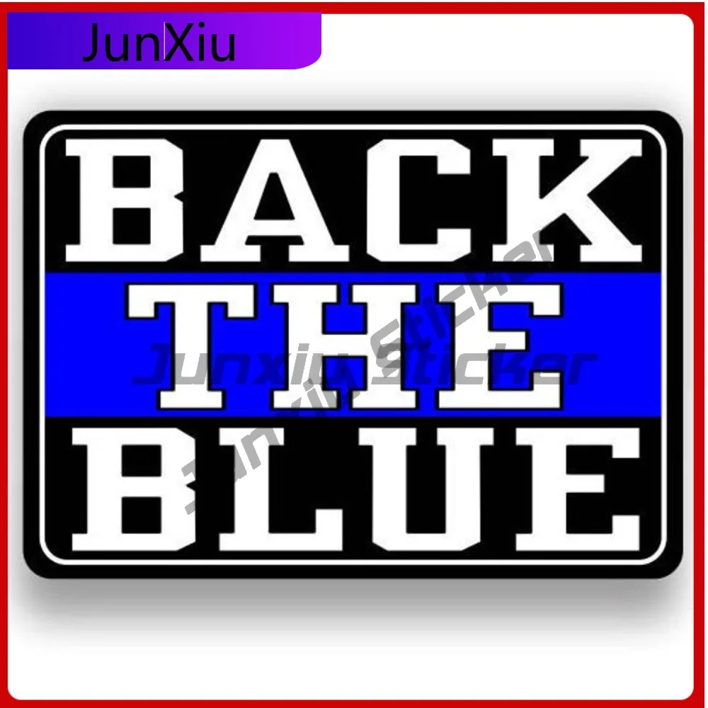 

Back The Blue American Flag Decal Accessories Sticker For Car Window Motorcycle Bumper Truck Pickup Camper Occlusion Scratch Pvc