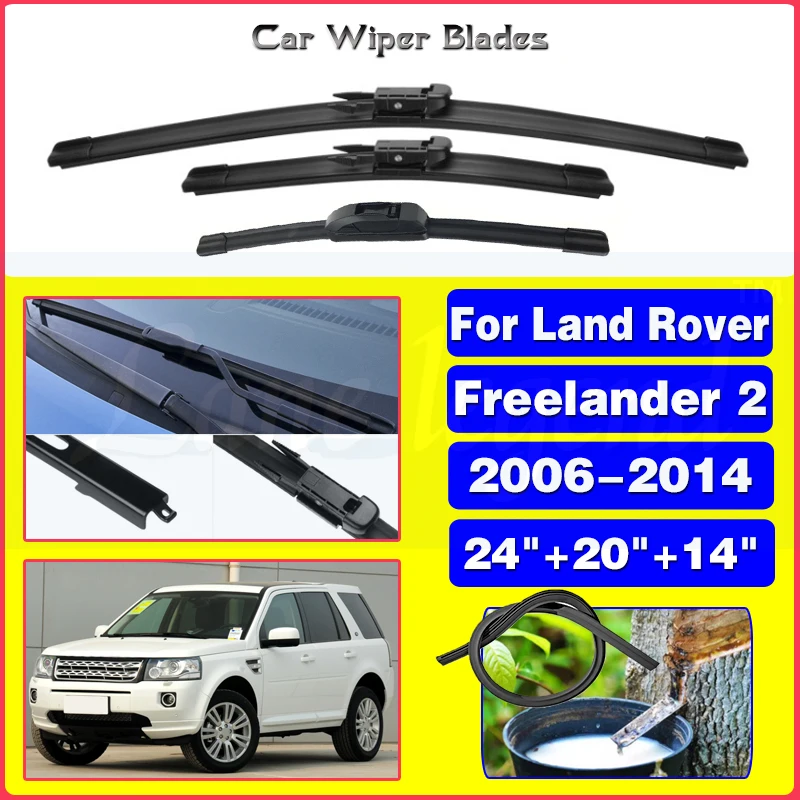 Wiper Front Rear Wiper Blades Set For Land Rover Freelander 2 2006 - 2014 Windshield Windscreen 2010 2011 2012 2013 24