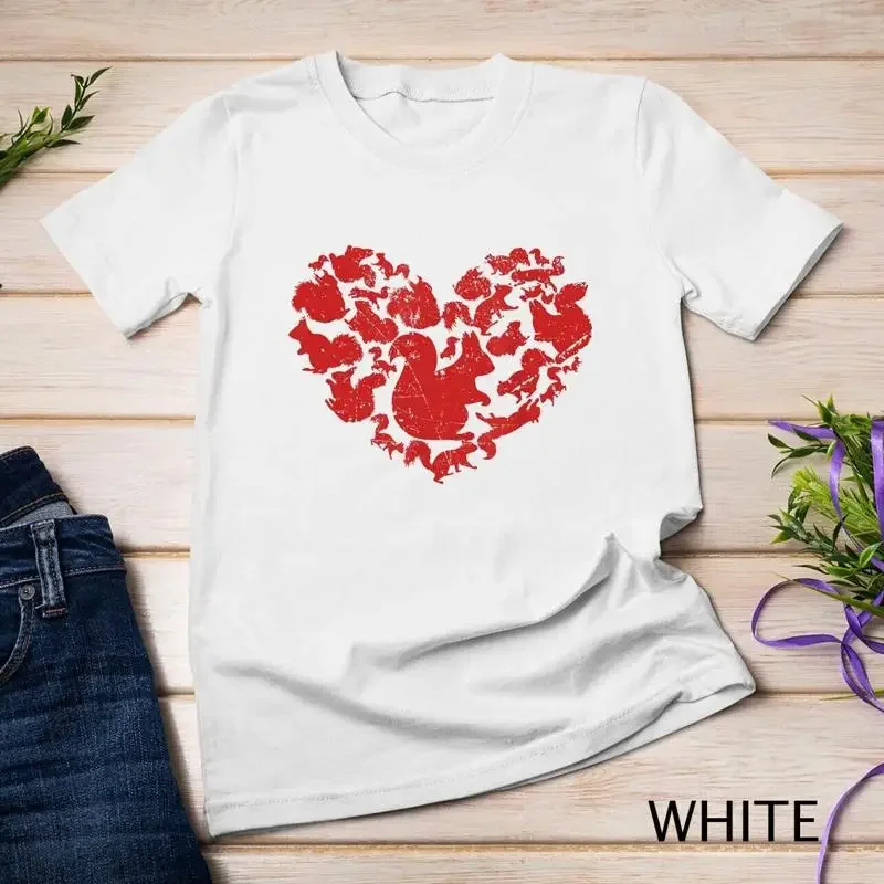 Funny Heart Love Squirrel Vintage Valentines Day Gifts Unisex T shirt