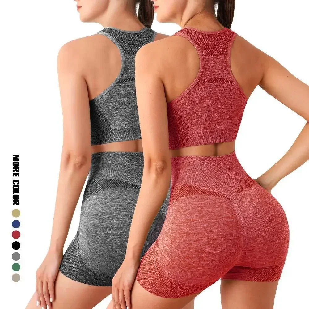 

Yoga Set Gym Shorts Women Sport Bras Brassiere Workout Tops for Women Yoga Clothes Fitness Leggings Gym Set Seamless Yoga Sets