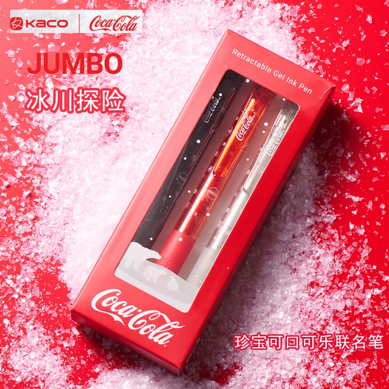 

Коллекционная ручка KACO x Coca-Cola, 3 упаковки, игольчатый наконечник 0,5 мм, черный/красный, 1800 м, сверхдлинное письмо для школы, экзамена и офиса