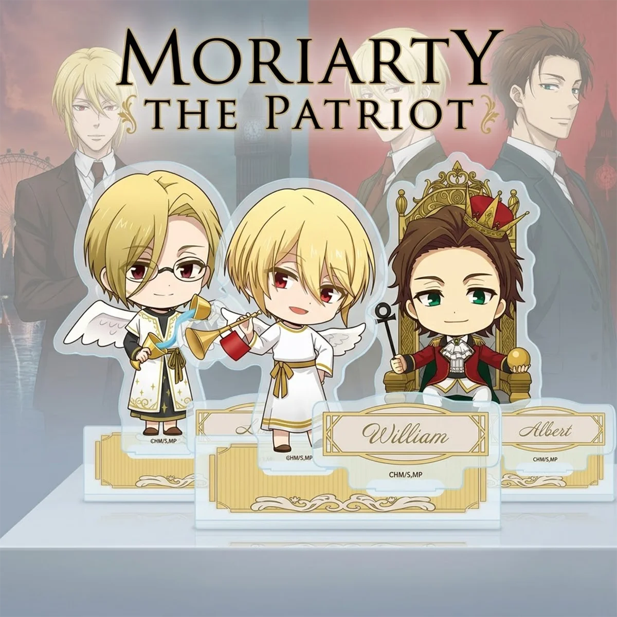 Anime Moriarty the Patriot 10cm Acrylic Stand, Surprise Gift, William Louis, Hotel Desk Decor Holiday Exchange Gift Keychain