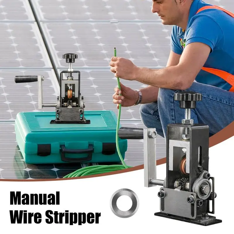 Manual Wire Stripping Machine Copper Wire Stripper with Hand Crank Portable Cable Stripper Machine for 1mm to 20mm Cable