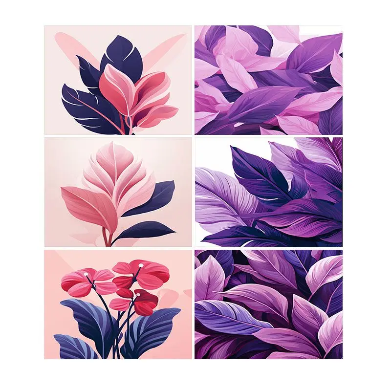 

CHENISTORY 40x50cm Painting By Number Colored Leaves Paint On Canvas Pictures By Number Flowers DIY Frame Home Decoration