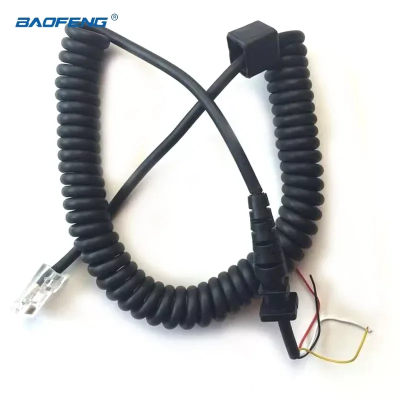 HMN3596A PTT Mic Microphone Cable for KENWOOD TM-231 241 Motorola GM300 GM338 GM3188 GM3688 ICOM HM-118N Radio Accessories