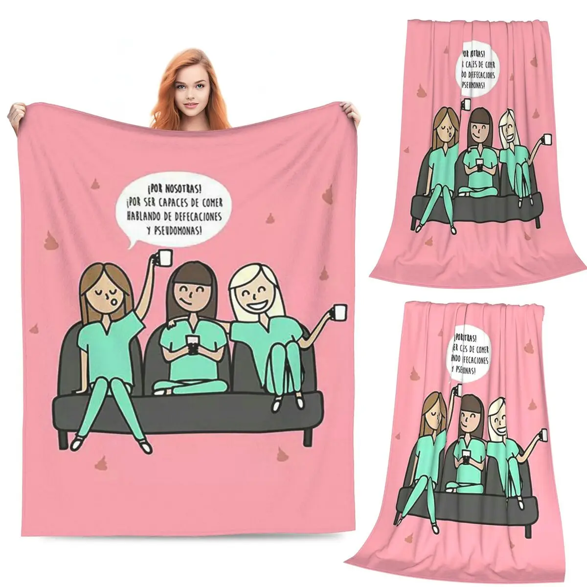 

Doctor Nurse Enfermera En Apuros Merch Blanket Flannel Sofa Throw Blanket Lightweight for Couch Bedding Throws Bedspread Quilt