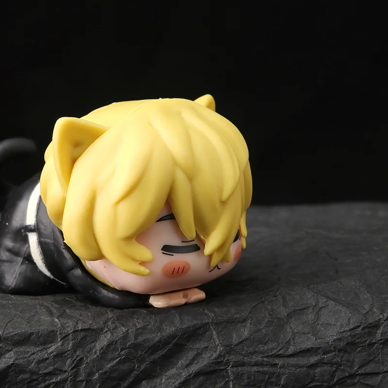 6Pcs/1Set Anime Tokyo Avengers Q Version Napping Caty Manjiro Sano Model Baji Keisuke Toys Lying Down Set Ornament Car Doll