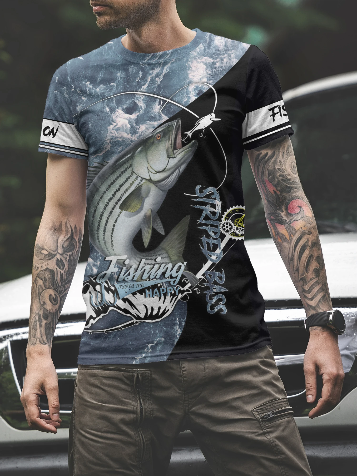 

Мужская футболка с 3D-принтом, летняя модная уличная футболка с круглым вырезом и графическим рисунком, с коротким рукавом