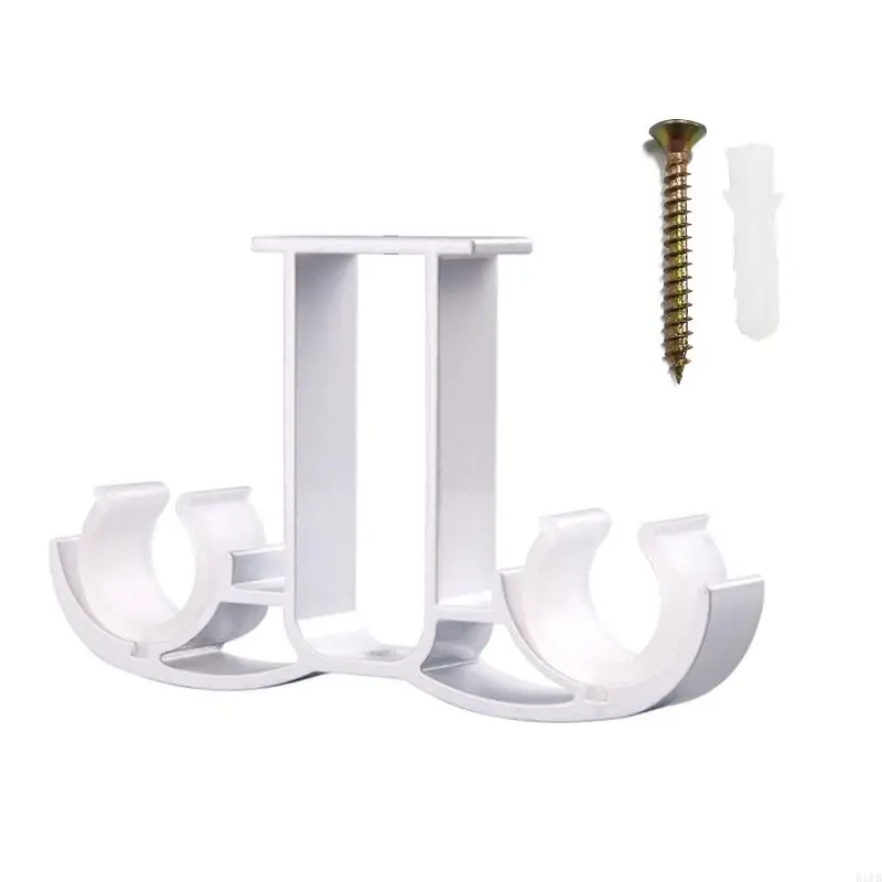 R1WB 1PC Double Curtain Rod Brackets Window Hardware Hardware Decor Home Decor