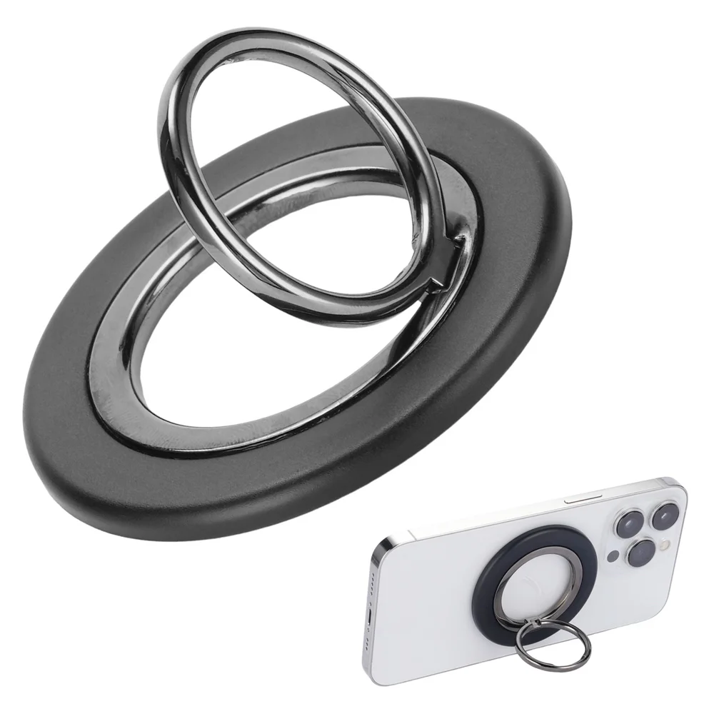 New Double Sided Magnetic Phone Ring Holder for Kickstand Magnet Grip for iPhone 15 14 13 12 11 Pro Max Finger Ring Holder Stand