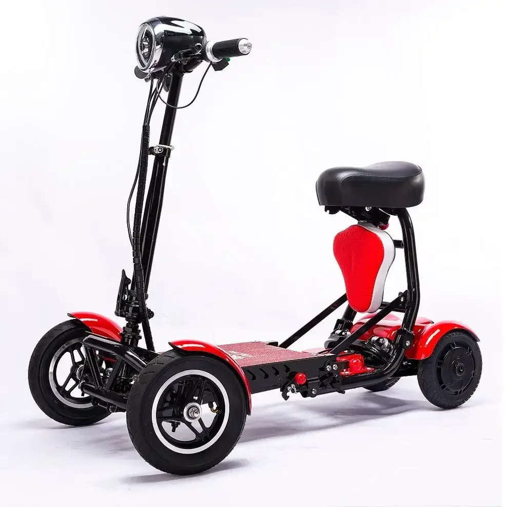 Enhance  Foldable Perfect Travel  Transformer 4 Wheel  Electric Folding Mobility Scooter Convenient for Elderly Travel