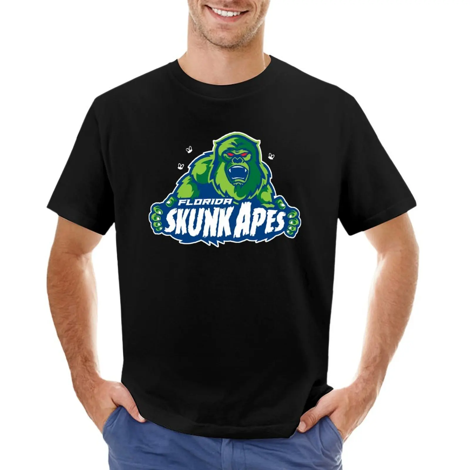 Florida Skunk Apes Parody Baseball Team Logo T-Shirt man t shirt customs design your own summer tops tshirts for men