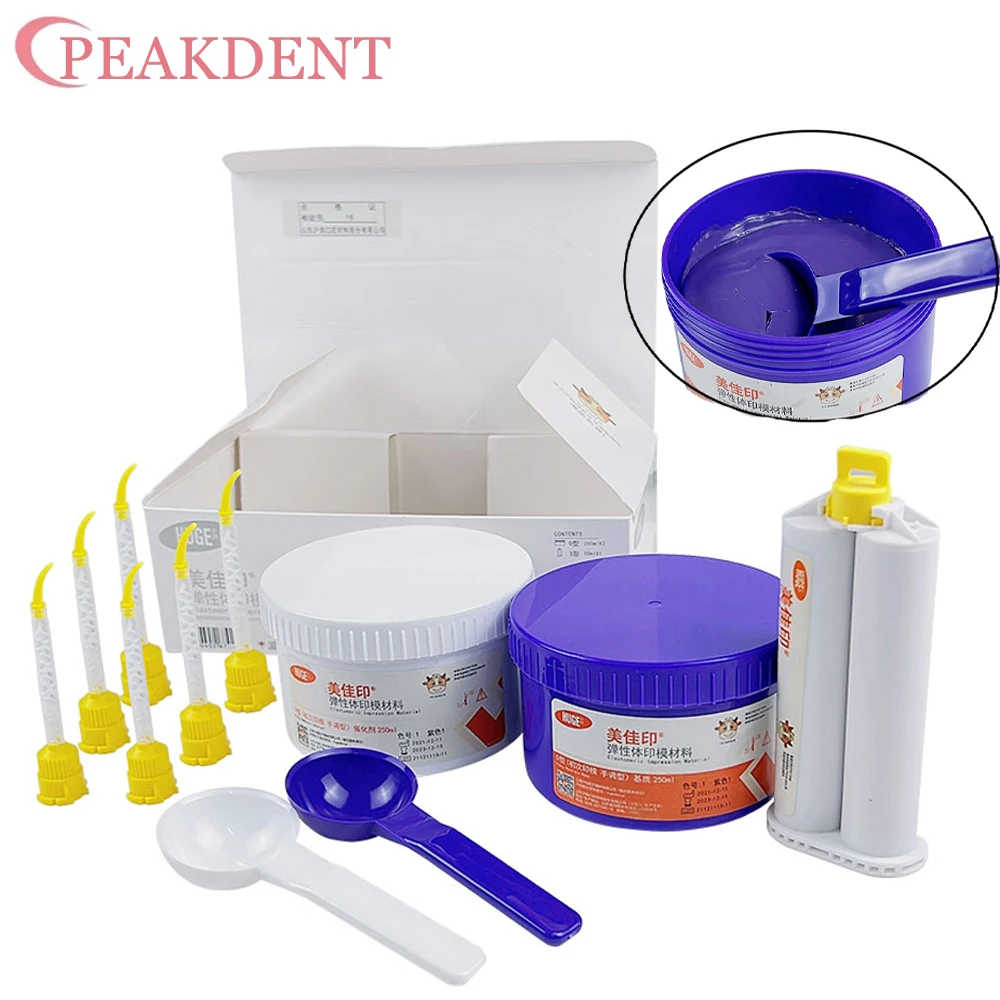 Dental Impression Material Impression Kit For Mixing Tips Tubes Heads Light Body Putty Silicone Rubber Elastomeric Type