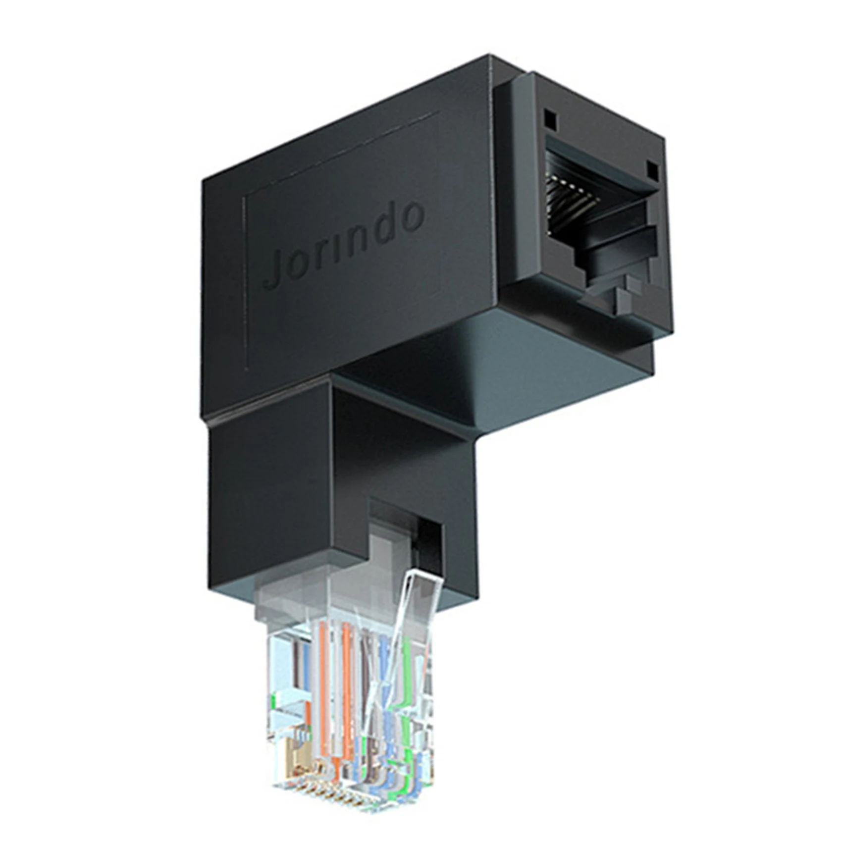 حار RJ45 ذكر إلى أنثى محول إيثرنت شبكة موسع 90 درجة الانحناء ل CAT5E CAT6 CAT8 كابل إيثرنت موصل