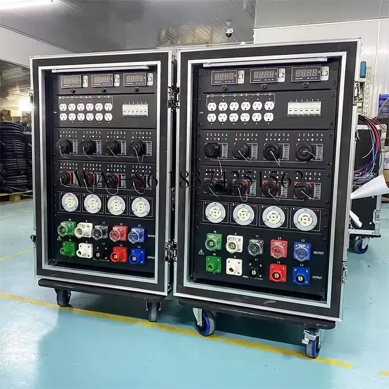 Wmwmnu Custom Made 58 Channel US Edison Power Distribution Equipment 19 Core Socapex Outputs Outdoor 3 Phase Power Distro Box