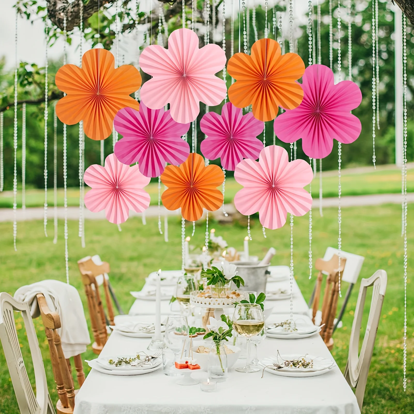 Blumen-Papierhängedekorationen, Feiertagsdekorationen für Valentinstag, Muttertag, Outdoor-Feiertagsdekoration – Detail 1