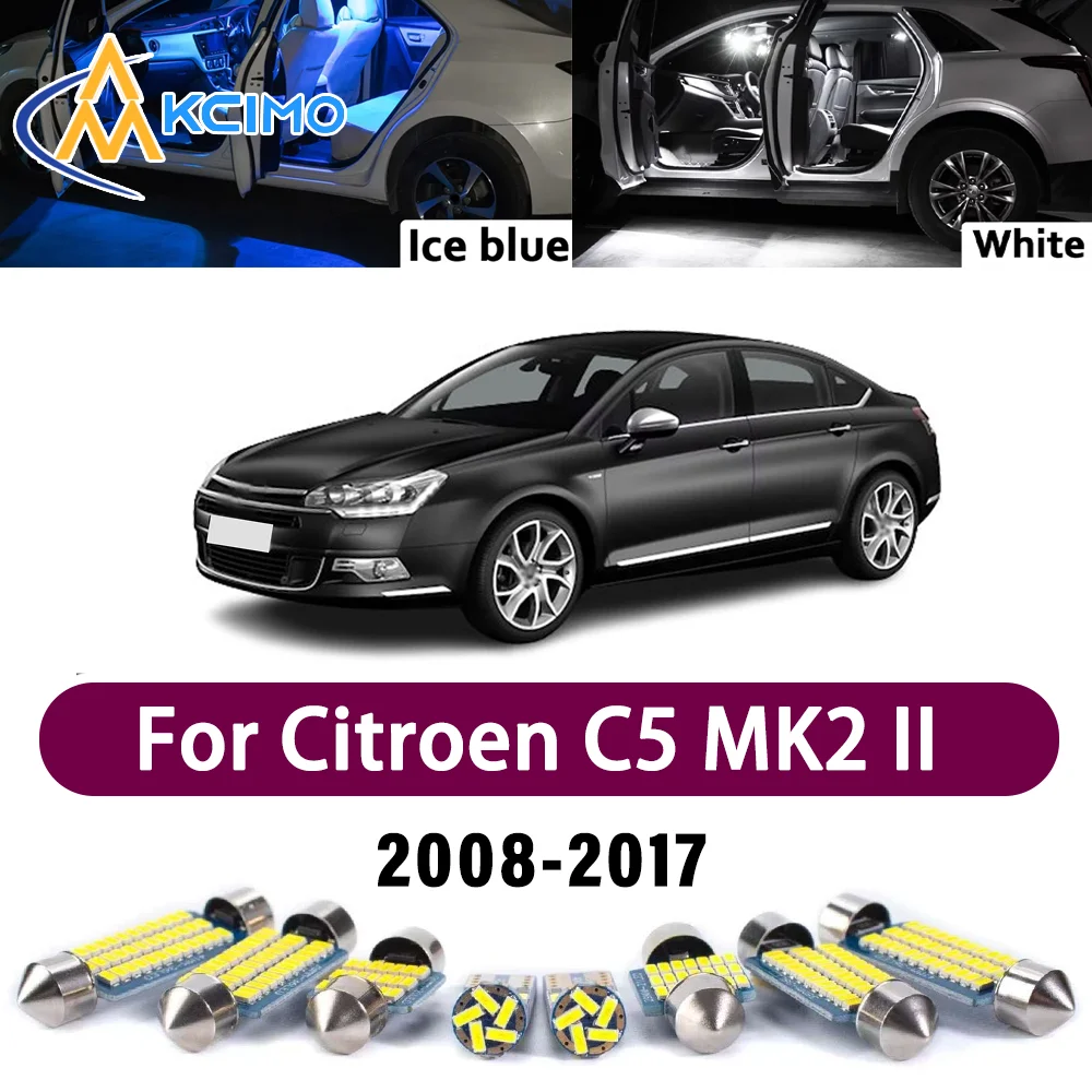 

Premium LED Interior Lighting Kit for Citroen C5 MK2 II 2008-2017 2009 2010 High-Quality Error-Free Dome Map Trunk Auto Lamps