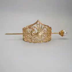 Womens Gold Plated Phenix Hairpin Chinese Headdress