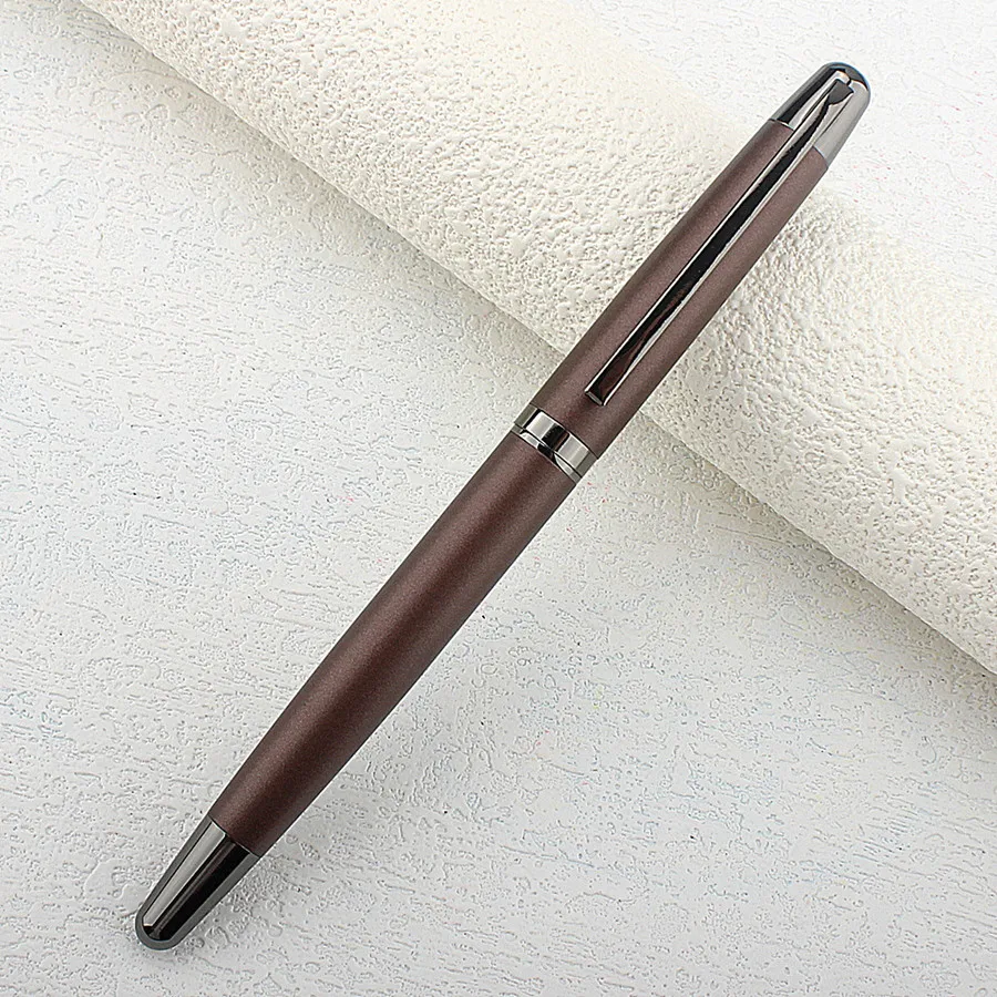 Pluma estilográfica Business 5133, punta de 0,35 MM, pluma de tinta de escritura negra mate de Metal con convertidor para regalos de estudiantes