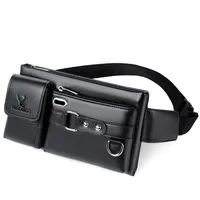 Waist Packs Men Top PU Fanny for Phone Pouch Messenger Male Travel Waist Bag Men Fashion Bolso Hombre Motorcycle Bag