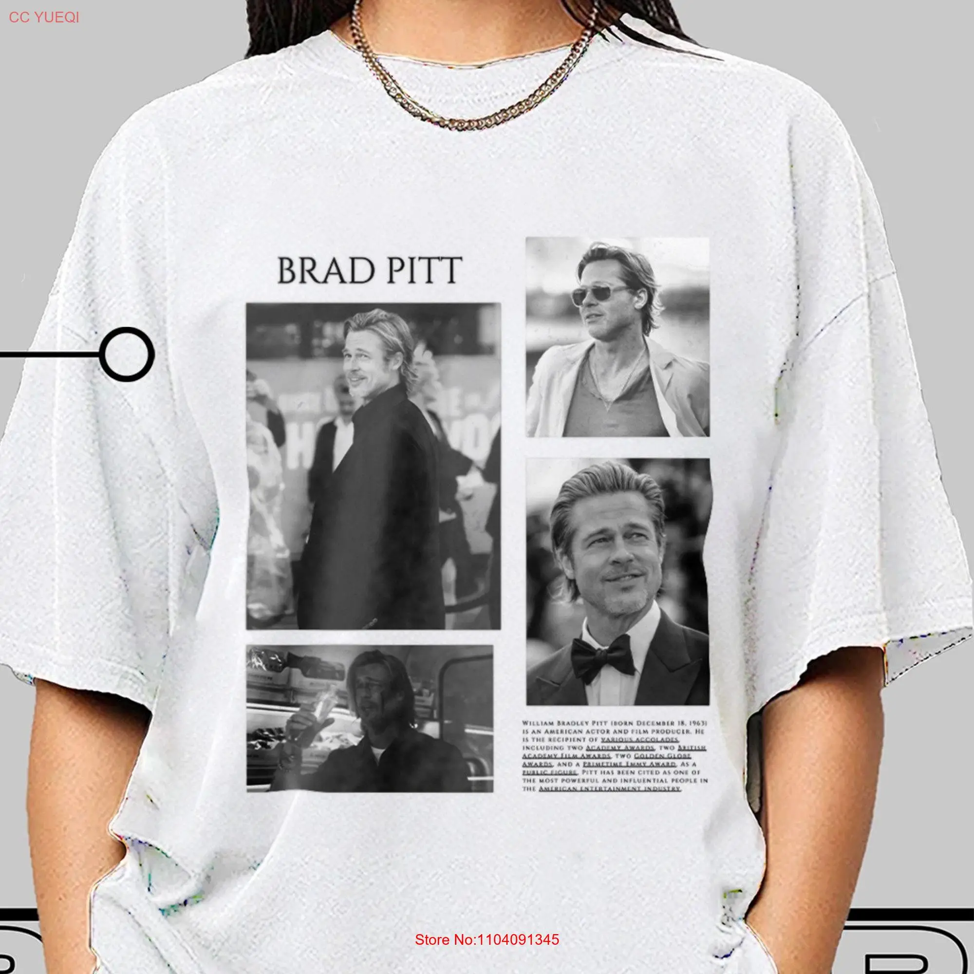 Limited Brad Pitt T Shirt for Men and Women long or short sleeves