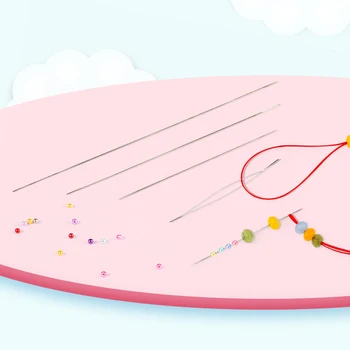 Perni per aghi per perline Ago per occhi grandi curvi aperti Perline Bracciale Collana Strumenti per la creazione di gioielli fai-da-te Perno per infilare con perline fatto a mano