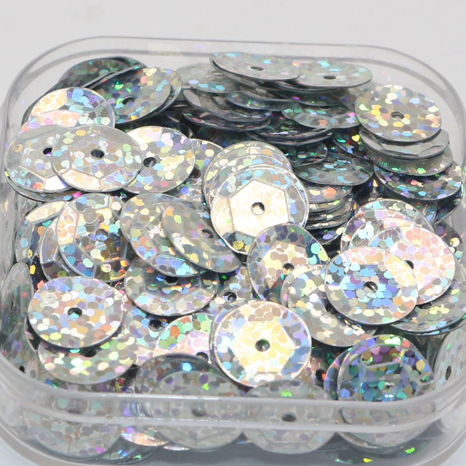 2000 Silver/Gold Laser Hologram 10mm CUP round loose sequins Paillettes sewing Wedding craft