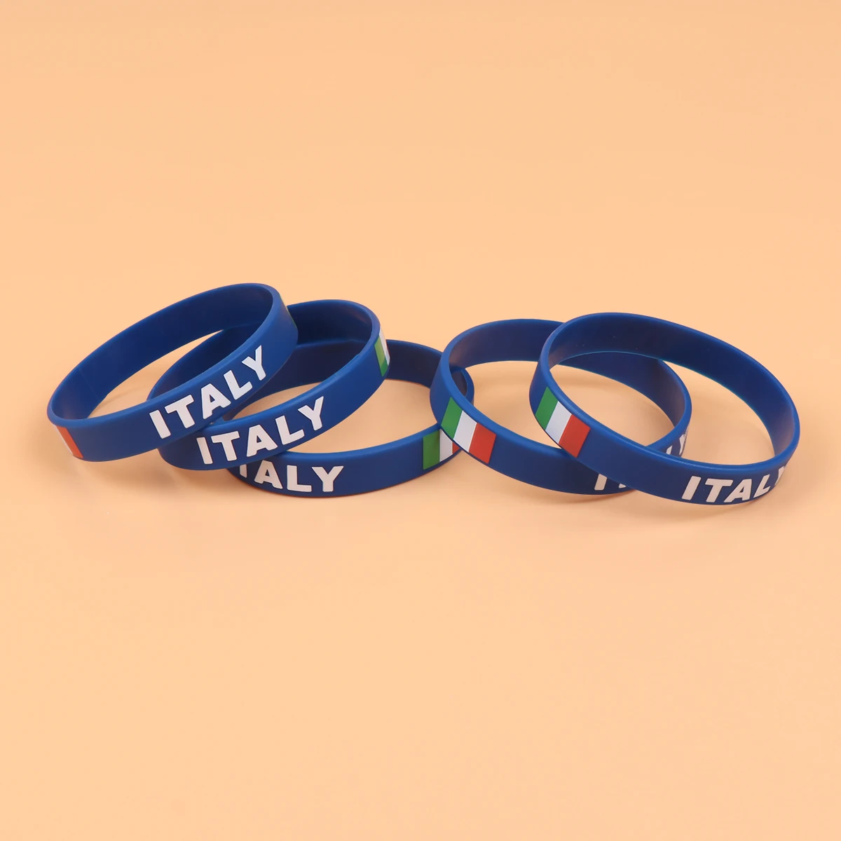 

10 pcs Eco Friendly Silicone Wristband Flag Printed Country Durable Soft Sports Football Match Belgium Decorative Bracelet For