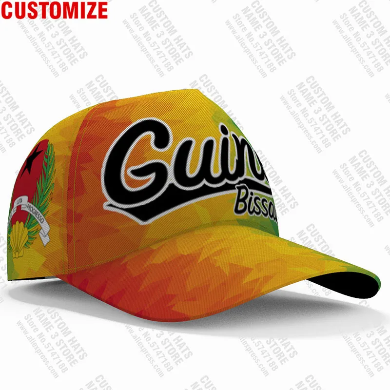 Guinea Bissau Baseball Cap Free Custom Made Name Number Team Logo Gw Peaked Hats Gnb Country Travel Guinee Nation Flags Headgear