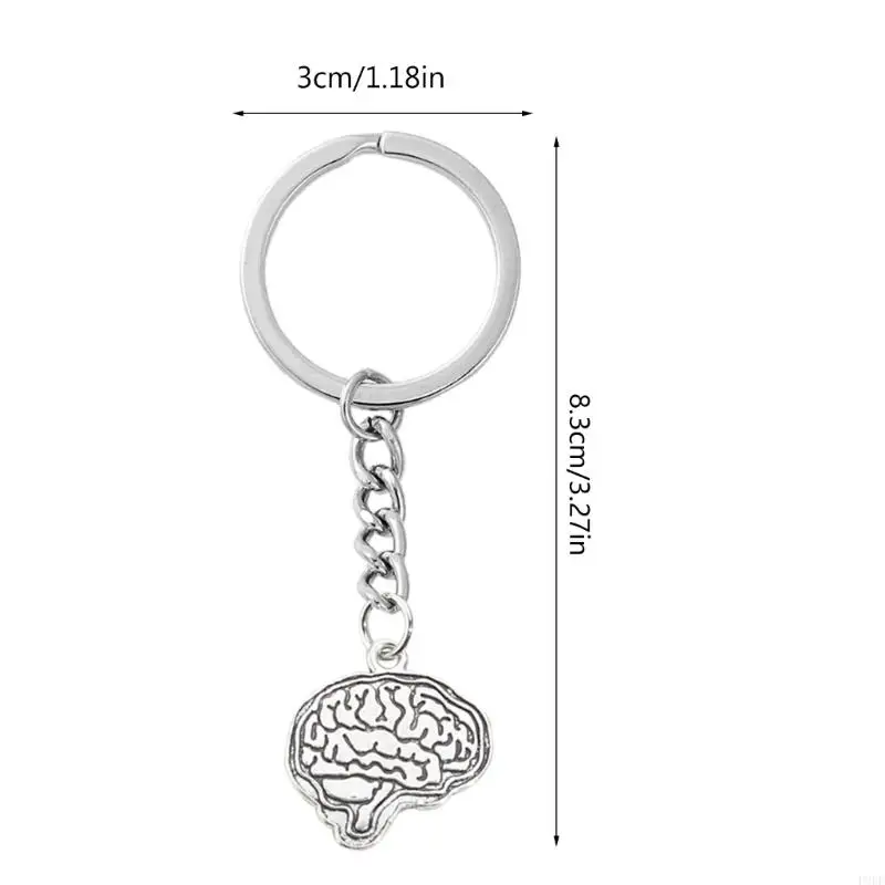 P9FE Anatomischer Gehirn-Schlüsselanhänger, Gehirn-Orgel-Anhänger, Schlüsselanhänger, 3D-Neurologe, für Schlüsselhalter für Arzt, Frauen, Männer, Geburtstagsgeschenk – Detail 6
