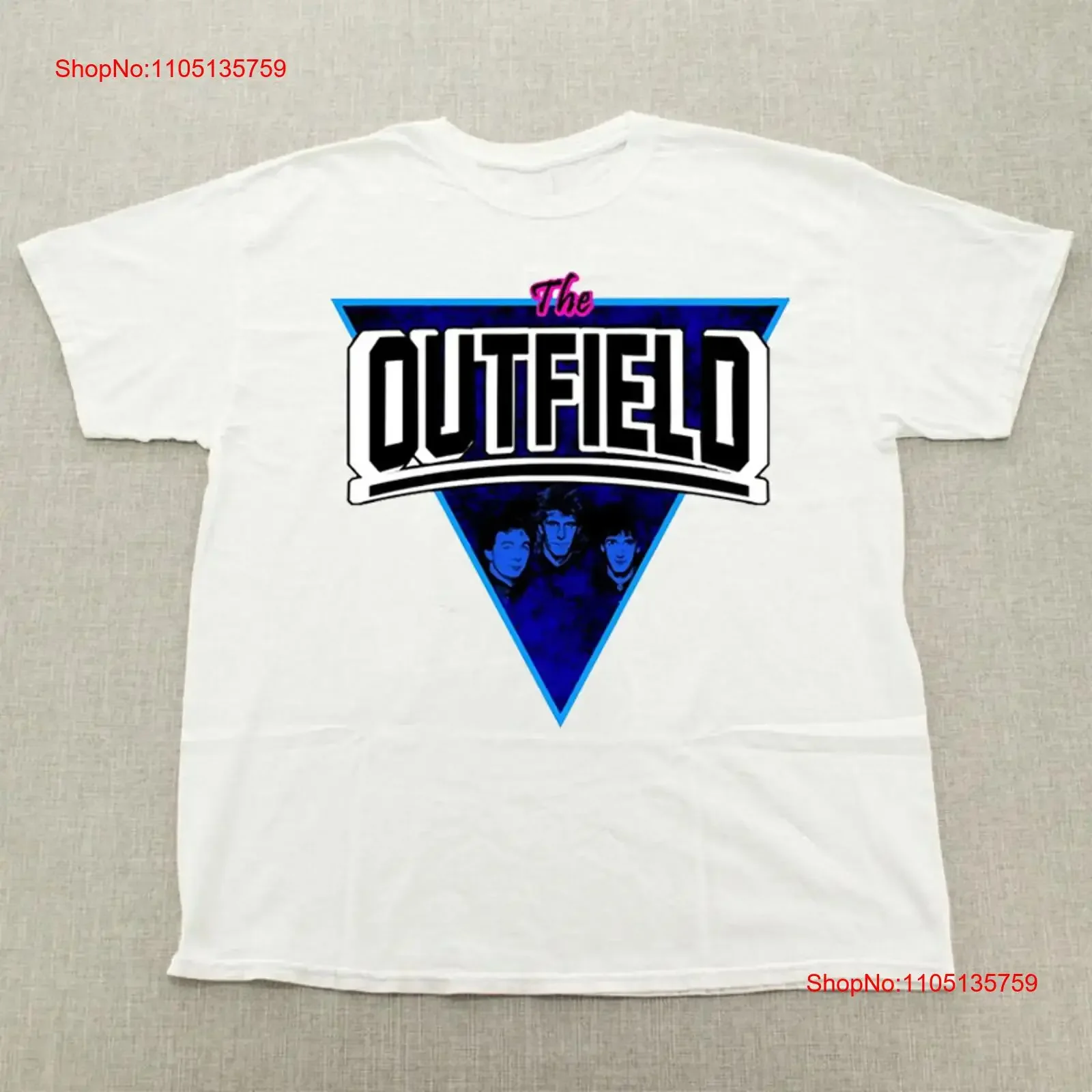 Camiseta de algodón de Color blanco The Outfield Band Members, ropa de calle lavada vintage, moda cómoda, informal, gráfica versátil