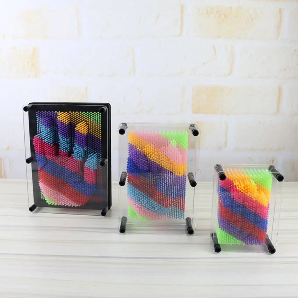Pin Impression Toy Plastic Hand Mold Board Needle Painting Model 3D Sculpture Handmade Toys for Kids Adults