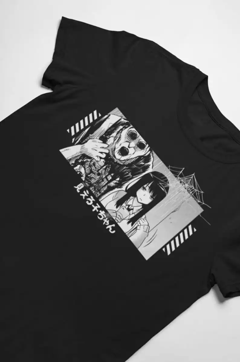 

Anime Horror Girl T-Shirt, Aesthetic Anime Shirt, Anime Aesthetic, Japanese streetwear, Alt Clothes, Harajuku Shirt