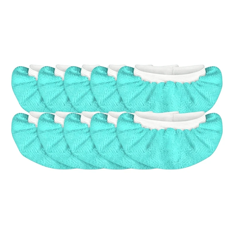 ABBK 10 Pack Blue Steam Cleaner Cloths Reusable Washable Microfiber Mop Pads for Handheld Steamers Deep Cleaning