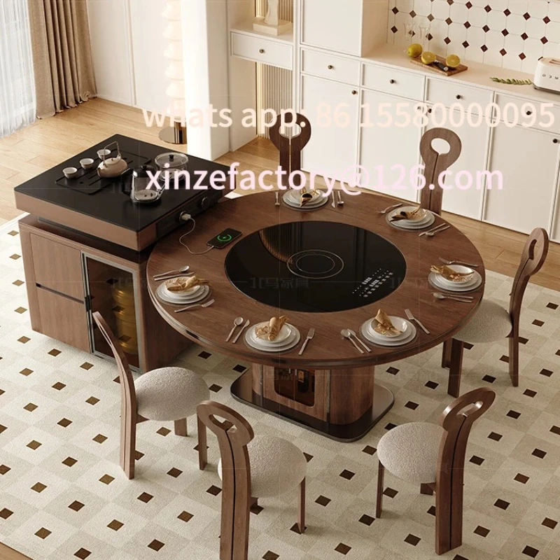 

Customizable North Malaysia solid wood island dining table integrated