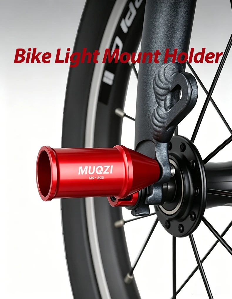 Fahrradlicht-Halterung Taschenlampenhalter für Hinter- und Vorderrad M5 Rahmenbolzenloch Aluminiumlegierung – Detail 1