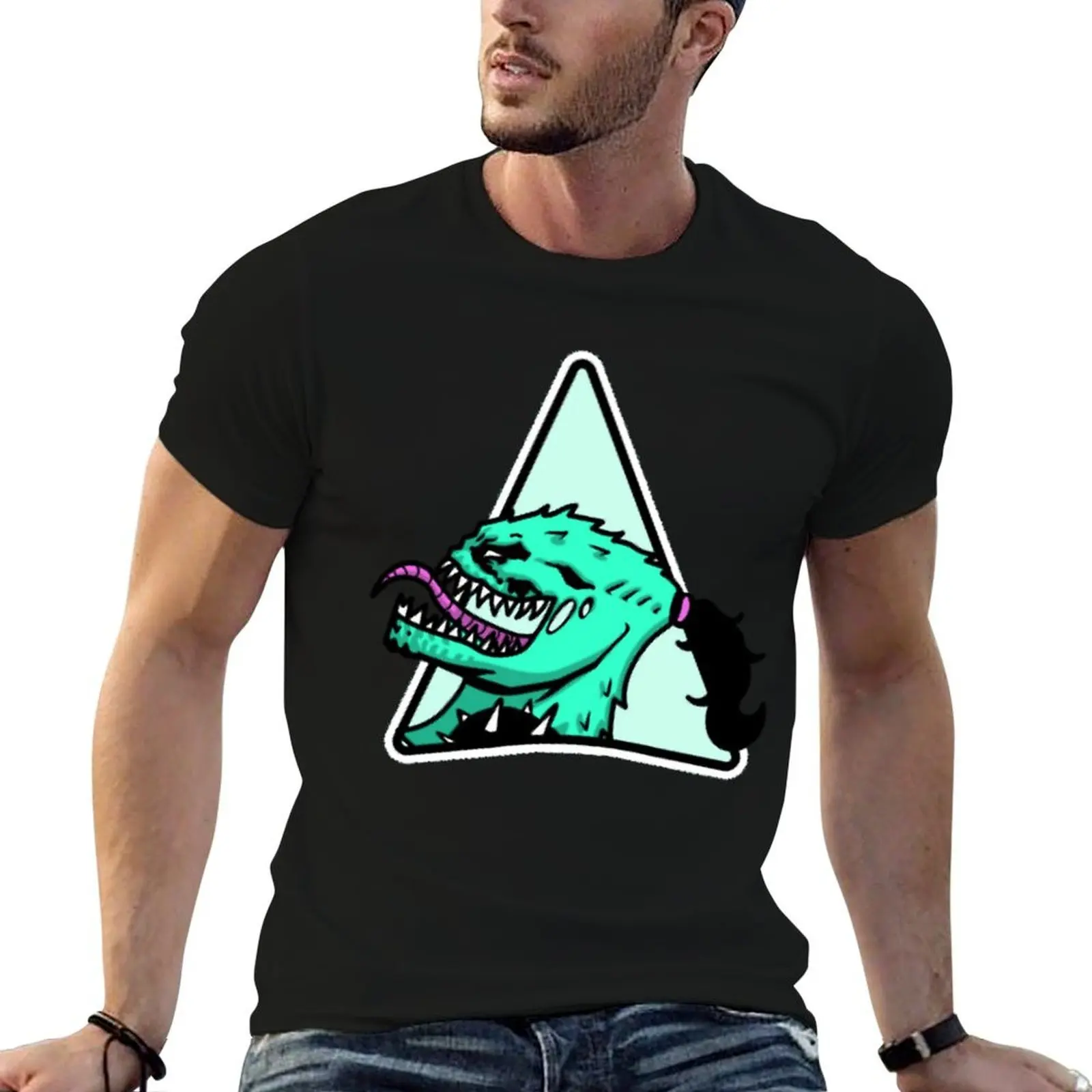 Camiseta zhc Active, camisetas engraçadas de algodão, camisetas de anime para homem, camiseta masculina simples