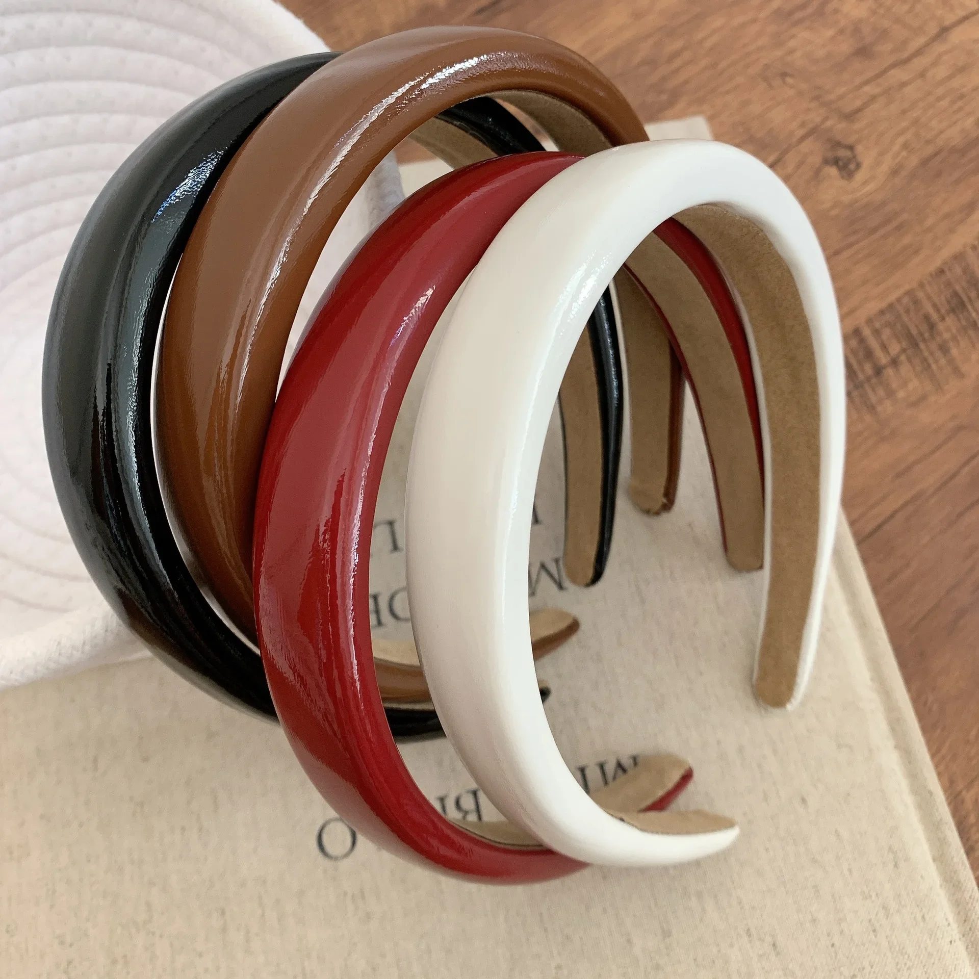

Headbands for Women, Solid Color Leather Headbands, Fashion Headwear, Girls Women Hair Accessories