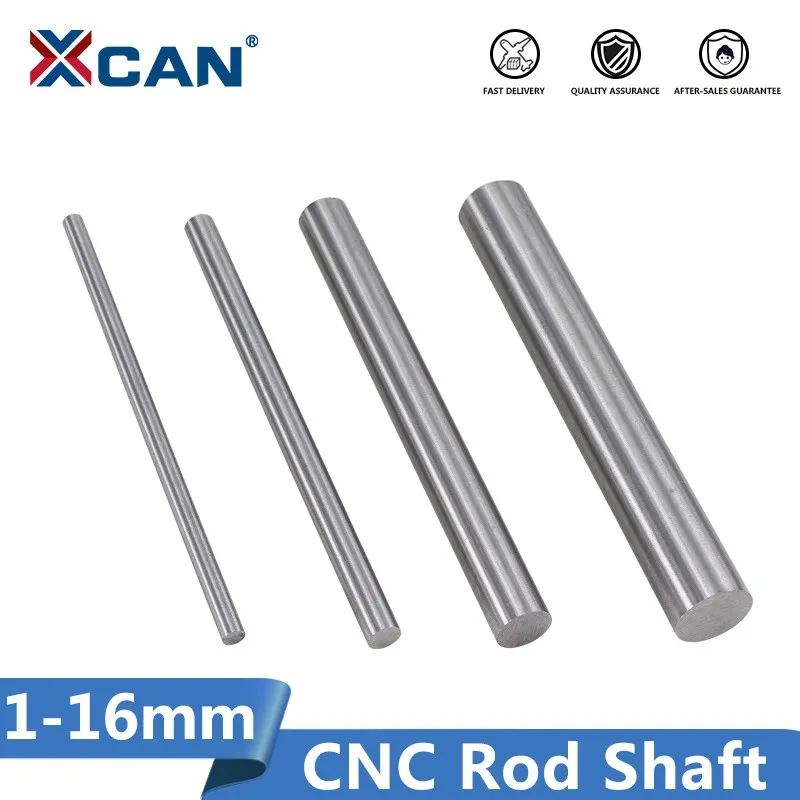 XCAN Stainless Steel Rod 1-16mm CNC Lathe Rod Shaft 100mm Long Linear Shaft Metric Round Rod 3D Printer Chromed Round Shaft