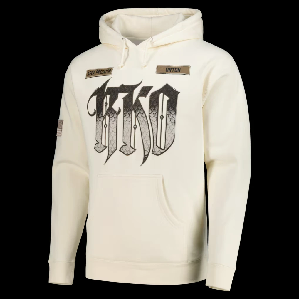 سويت شيرت رجالي بغطاء للرأس كريمي راندي أورتون RKO Bone للترفيه للجنسين مطبوع ملابس علوية
