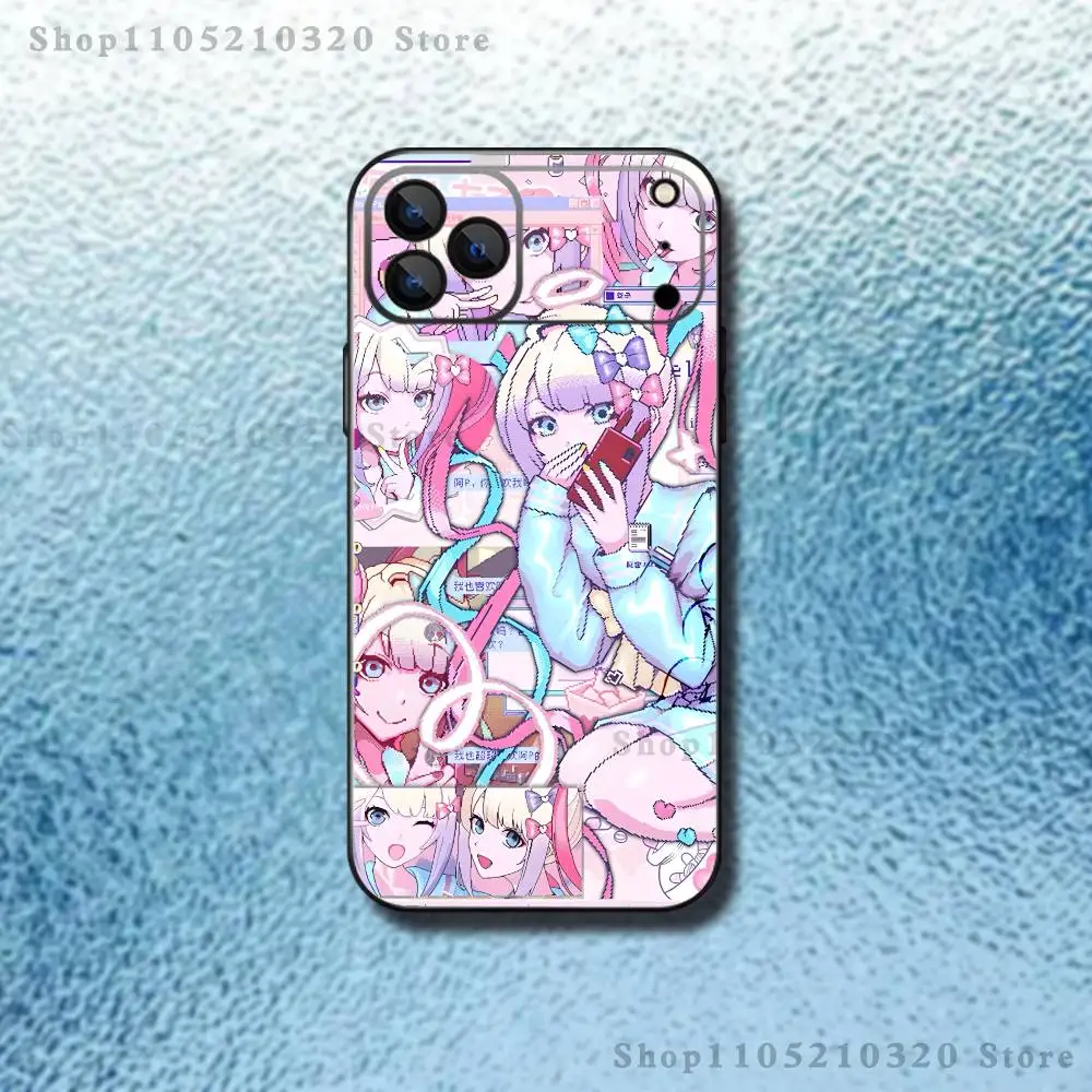 Omg Kawaii Angel-chan Phone Case For iPhone 17,16,15,14,13,12,Pro,Max,Plus,E,SE4,Air,Mini Black Soft Box #3