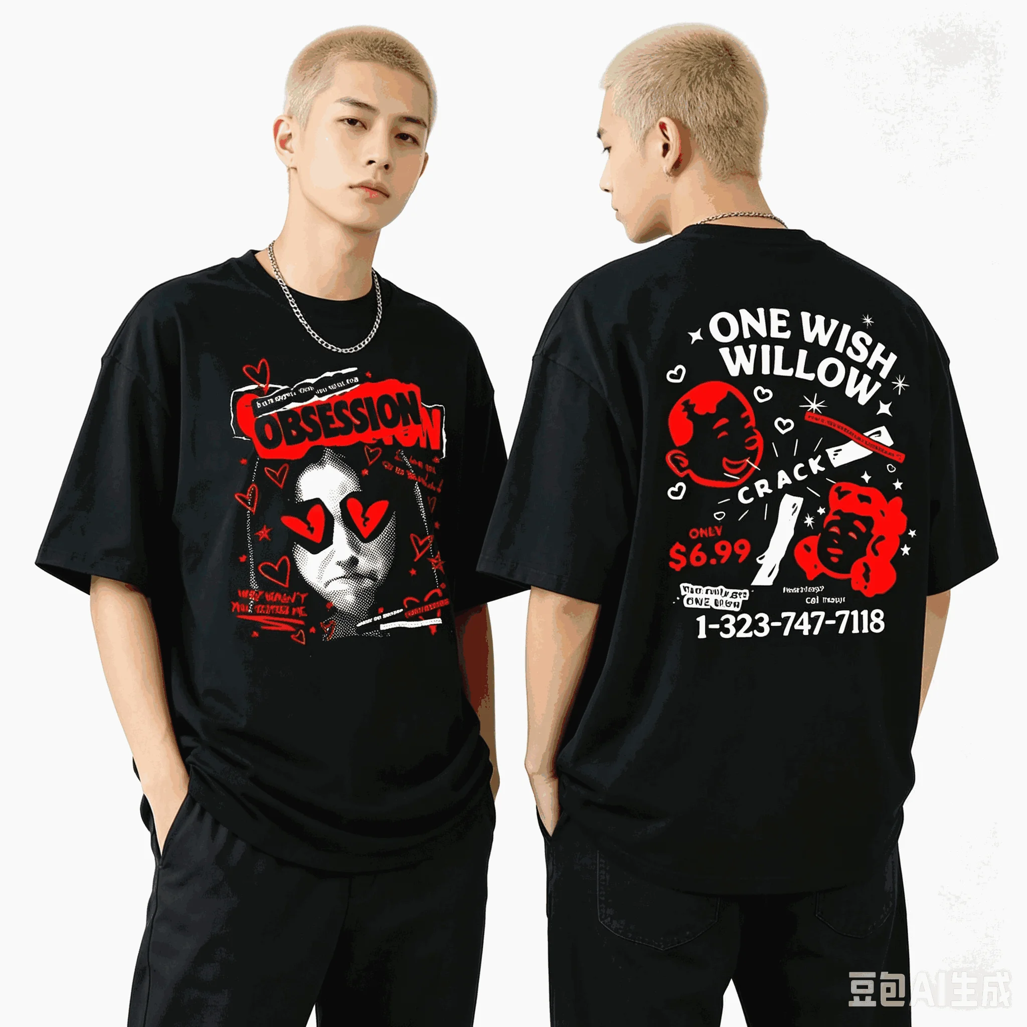 Heißer Verkauf Obsession Horror 2026 Film T-Shirt One Wish Willow Print T-Shirts Y2K Lässige Lockere Kurzarm-Rundhals-Sommer-Tops